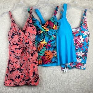 NWT Lands End Womens Sample Swimsuit Bundle 1 Full 3 Tankini Top Size Small